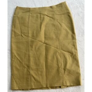 Costa Blanca Tan/Yellow Linen Skirt Size‎ 2